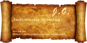 Jedlovszky Orsolya névjegykártya